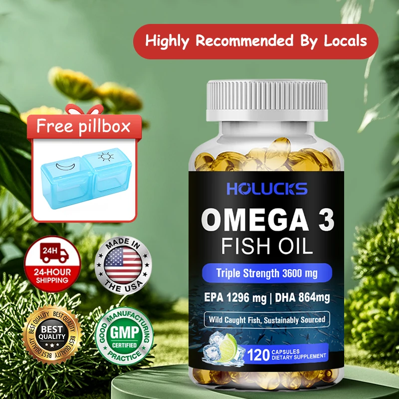 

Yimiduk Premium Omega 3 Fish Oil Capsules, Support Healthy Cholesterol & Inflammation Response, Joint Mobility, Overall Vitality