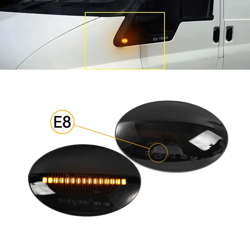 LED Side Indicator Light Replay Light For Ford Transit MK6 MK7 2000- 14 Canbus LED Side Indicator Repeater Light Lamp Car Lights