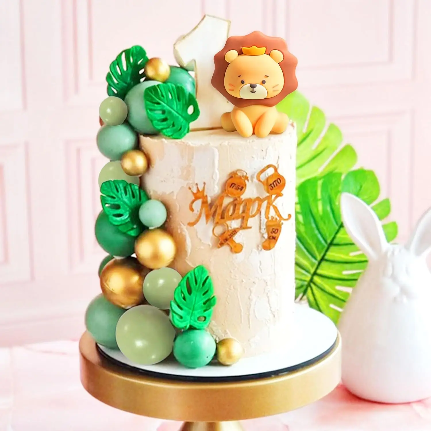 LaVenty Löwe-Kuchenaufsatz, Löwe-Geburtstagsdekoration, Safari-Tier-Kuchenaufsatz, Safari-Kuchenaufsatz, Wild One-Kuchenaufsatz – Detail 1