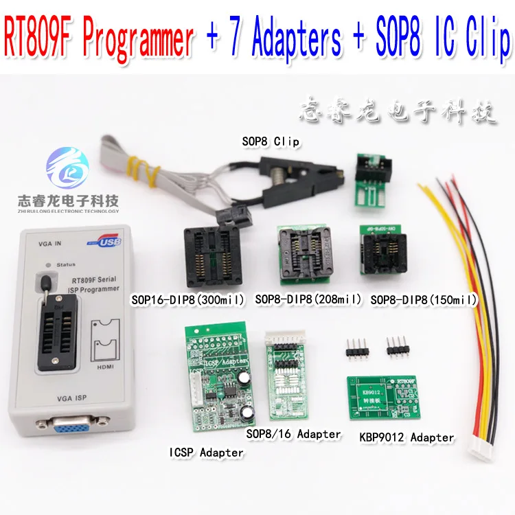 8-piece set RT809F LCD Display Programmer LCD TV BIOS Burner USB Multifunctional Programmer