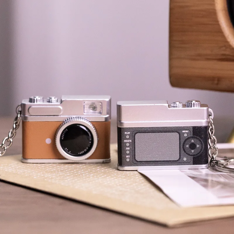 camera keychain mini Keyring Toys with Flashlight Audio Bag Mobile Phone Pendant Car Decoration Keyring Gift