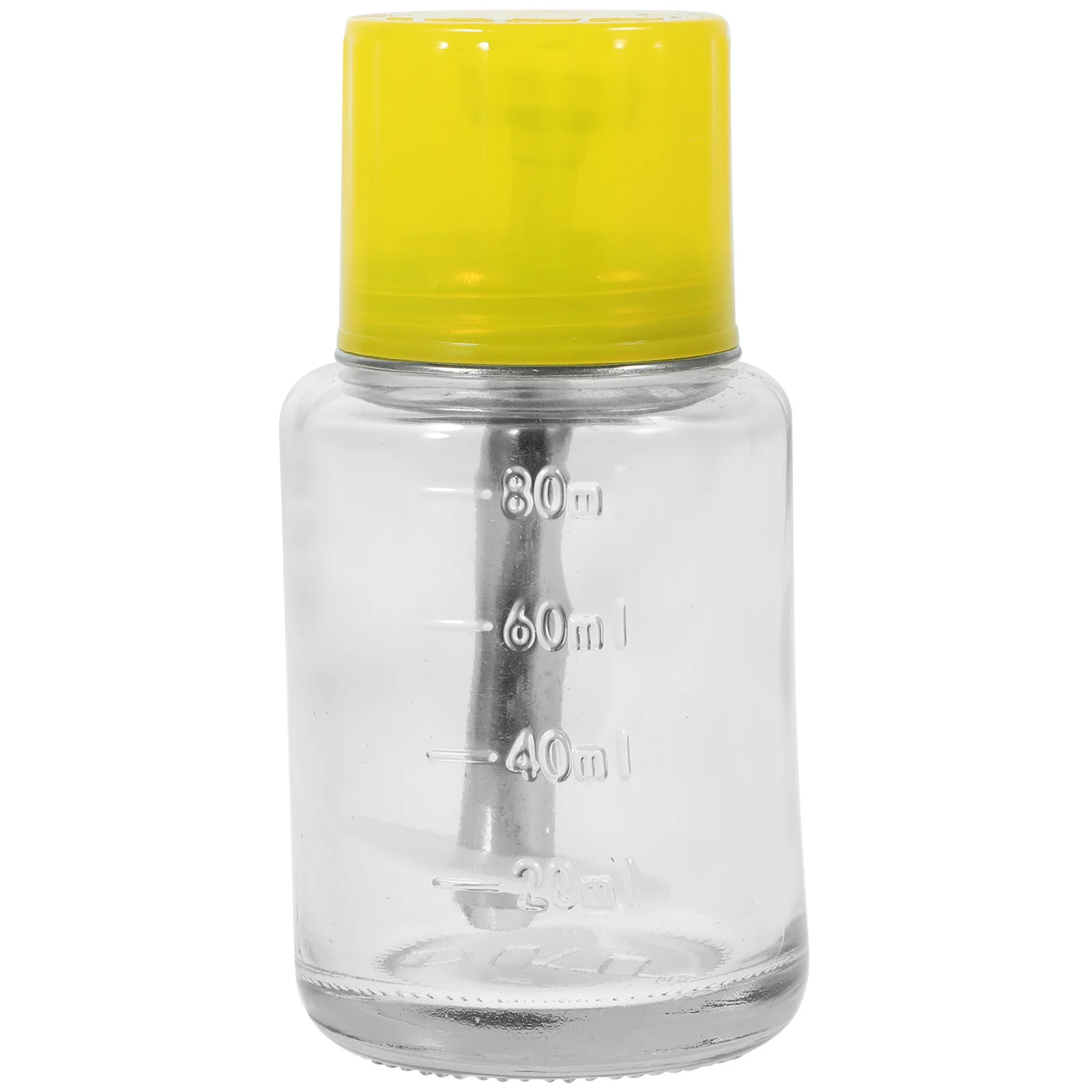 Garrafas vazias de vidro transparente duráveis da bomba para removedores de esmalte de unhas removedores de maquiagem toner pressione para baixo design não de usar