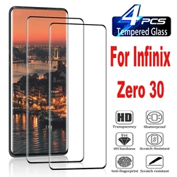 2/4Pcs 3D Tempered Glass For Infinix Zero 30 4G Edge Glue Screen Protector Glass Film