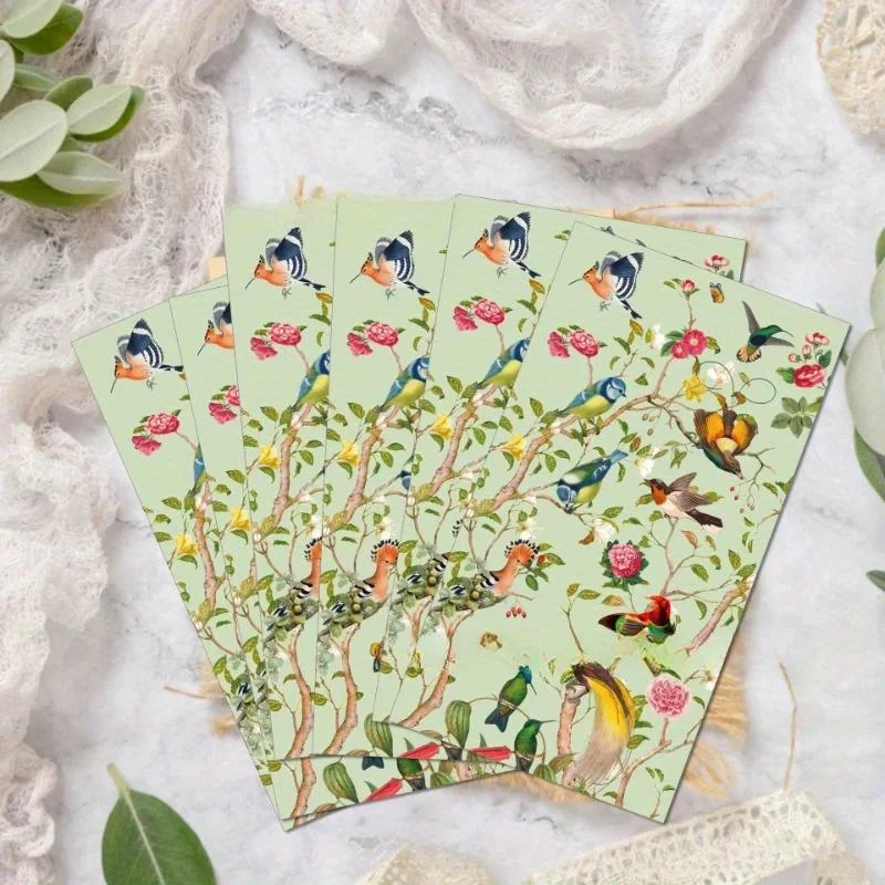 20/40Pcs Vintage Floral Vogel Papier Gast Serviette Aquarell Blume Badezimmer Serviette Einweg Servietten für Home Party liefert – Detail 1