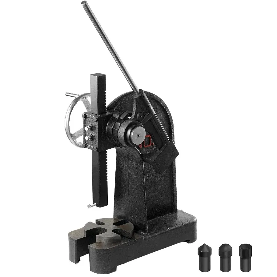 

Arbor Press 3 Ton Ratchet Type Arbor Press Ratchet Leverage Arbor Press with Handwheel 12.2 Maximum Height Cast Iron Manual De