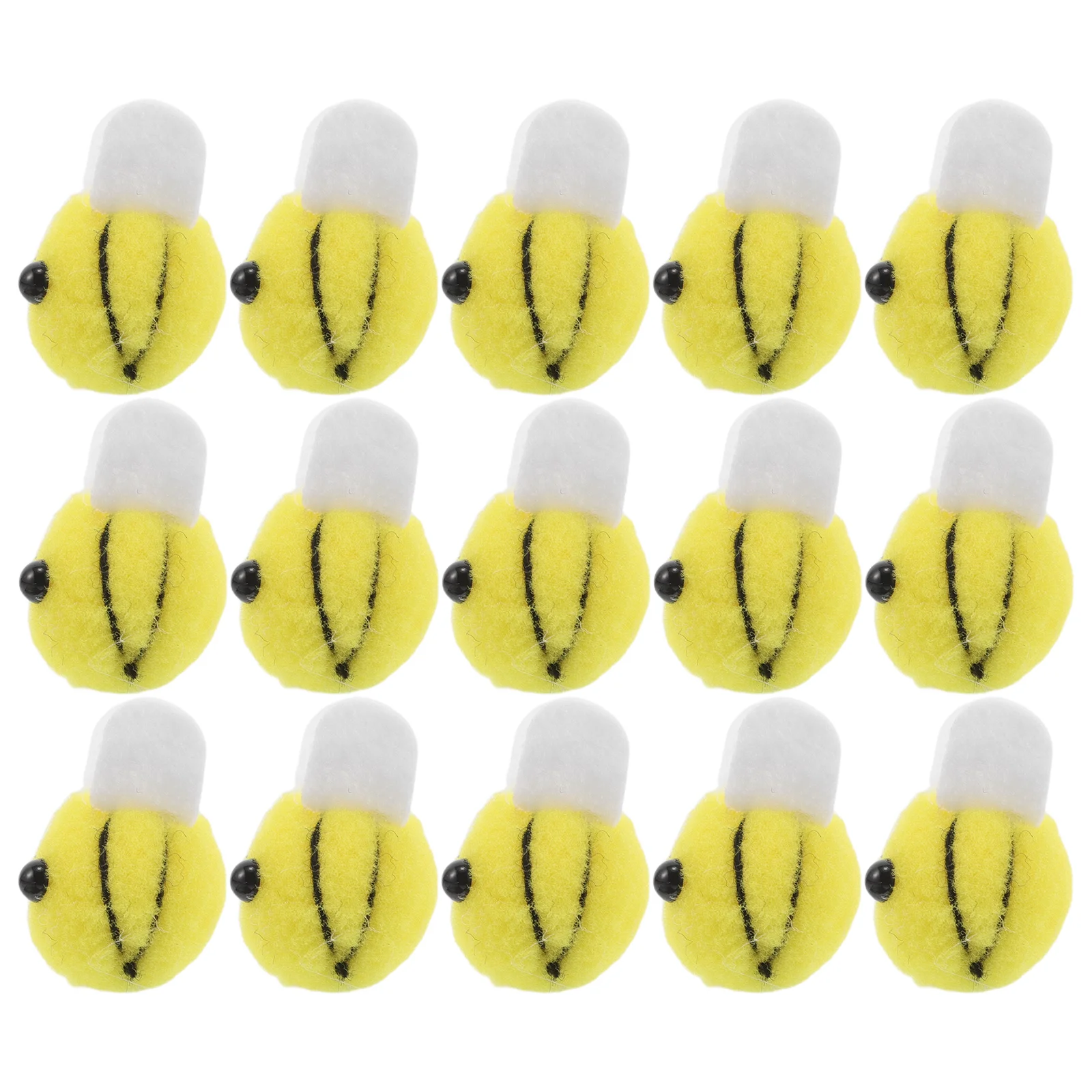 

40pcs Mini Felt Cute Decoration Pendant Diy Handmade Bag Charms Felt Bee Sewing Craft Mini Bee Hat Accessories Fake Bees