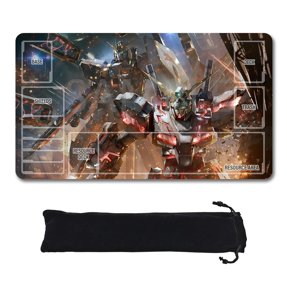 

GCG Playmats with Zones - 24"x14" Play Mats Compatible for Gundam Player Unofficial Card Game Mat Include Storage Bag GD510146