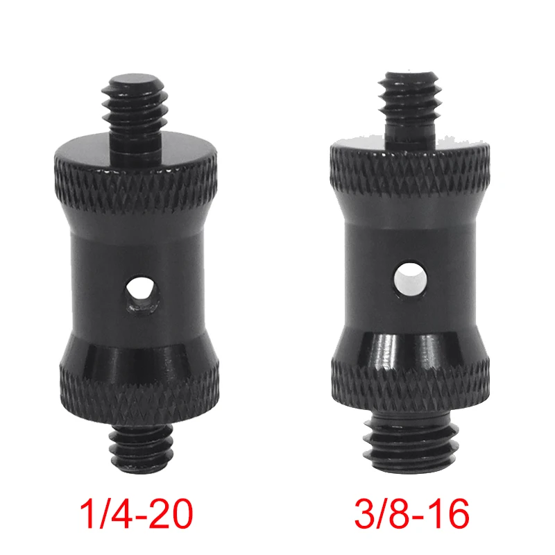 Reinforced 1/4 to 1/4 3/8 inch Tripod Converter Adapter Screw Male to Male Bracket for DSLR Camera Flash Lights Mic Conversion