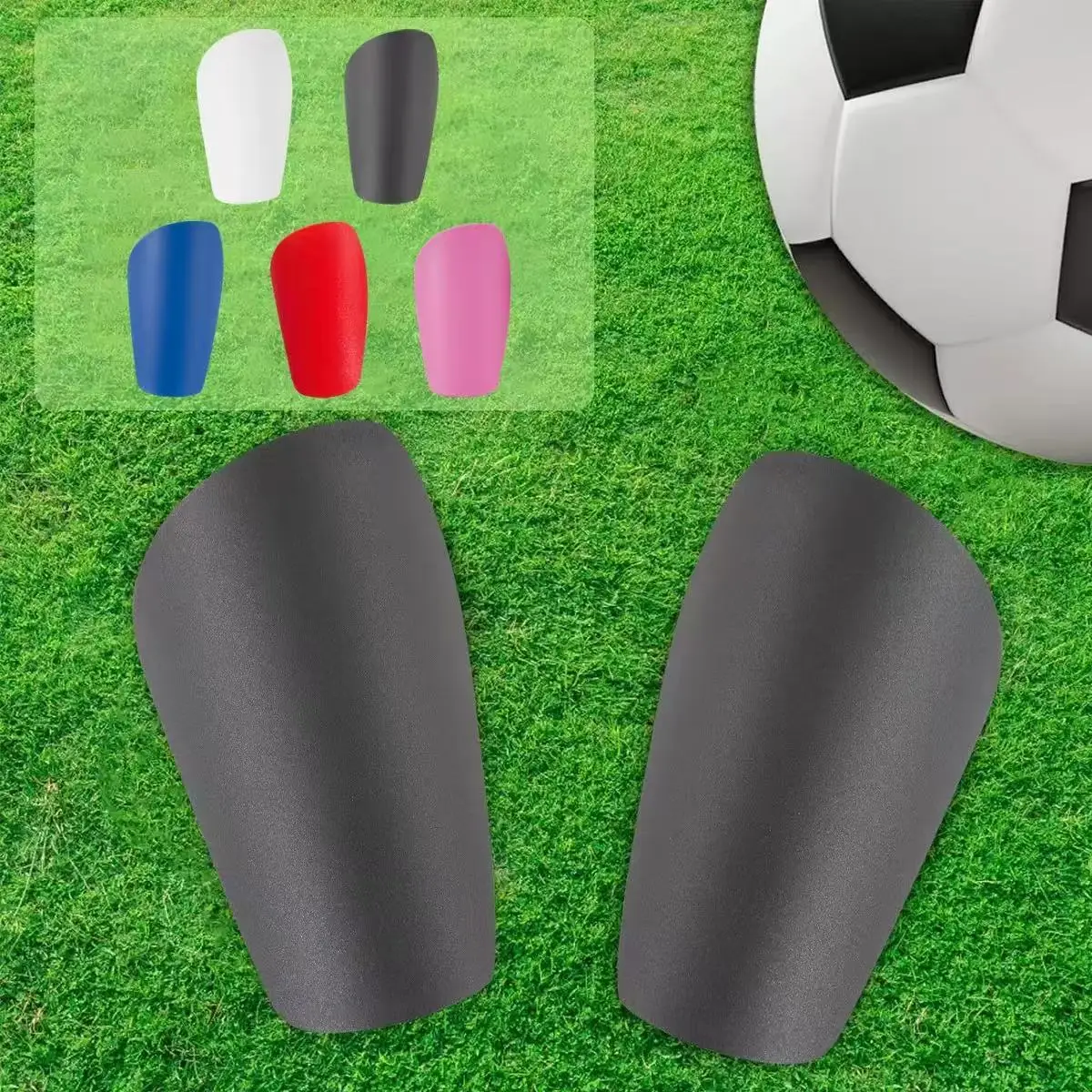 1 Paar Mini-Fußball-Schienbeinschoner - Ultrakleine Schutzausrüstung für Männer & Frauen, Blau-Weißes Rissiges Eis-Design, PP-Material