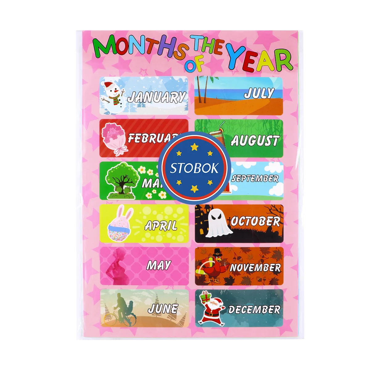 Kindergarten School Supplies Wall Educational Poster Posters for Preschoolers Toddler