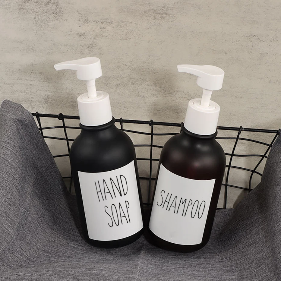 Shampoo Bottle Label Set  Bathroom  Soap Conditioner  Body Wash Labels  Soap Dispenser Detachable Waterproof Sticker Set