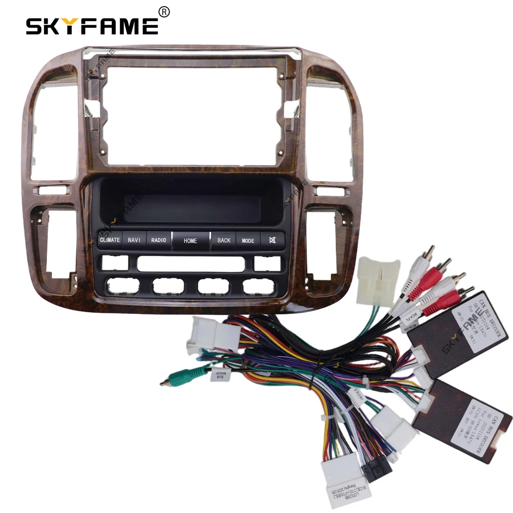 

SKYFAME Car Frame Fascia Adapter Android Radio Dash Fitting Panel Kit For Toyota Land Cruiser 100 LC100 LX470