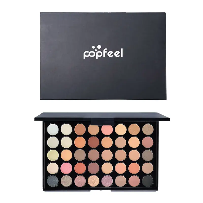 Popfeel-Long Lasting Brown Eyeshadow Palette, maquiagem fácil, rosa, 40 cores