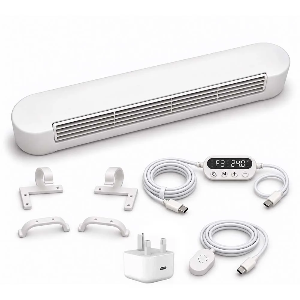 Smart 3 in 1 Heat Circulation Fan for Radiator Heated Towel Rail and Desktop with Timer Wind Setting and Display