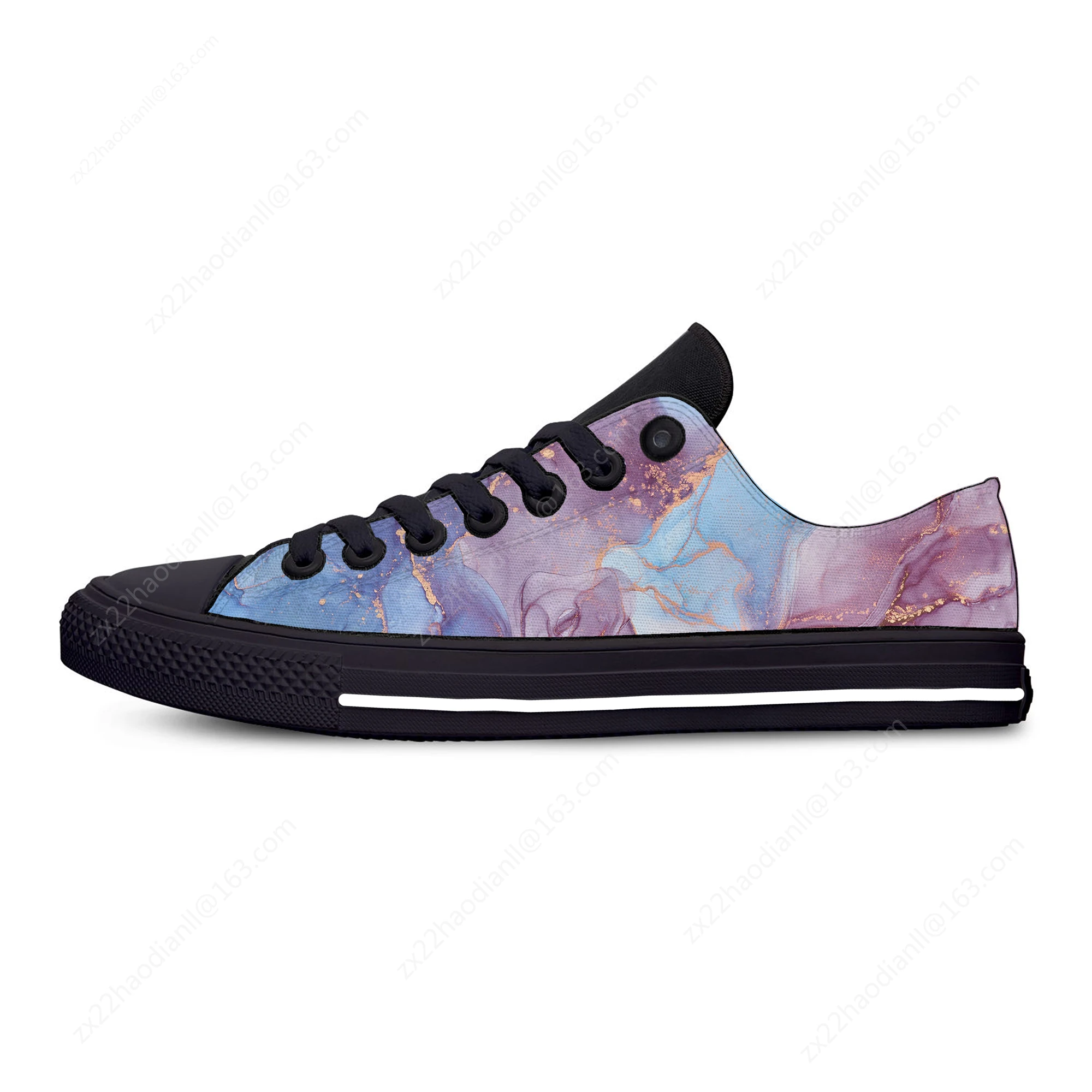 Colorful Marble Low Top Sneakers Mens Womens Teenager Casual Shoes Canvas Running Shoes 3D Printed Breathable Lightweight shoe