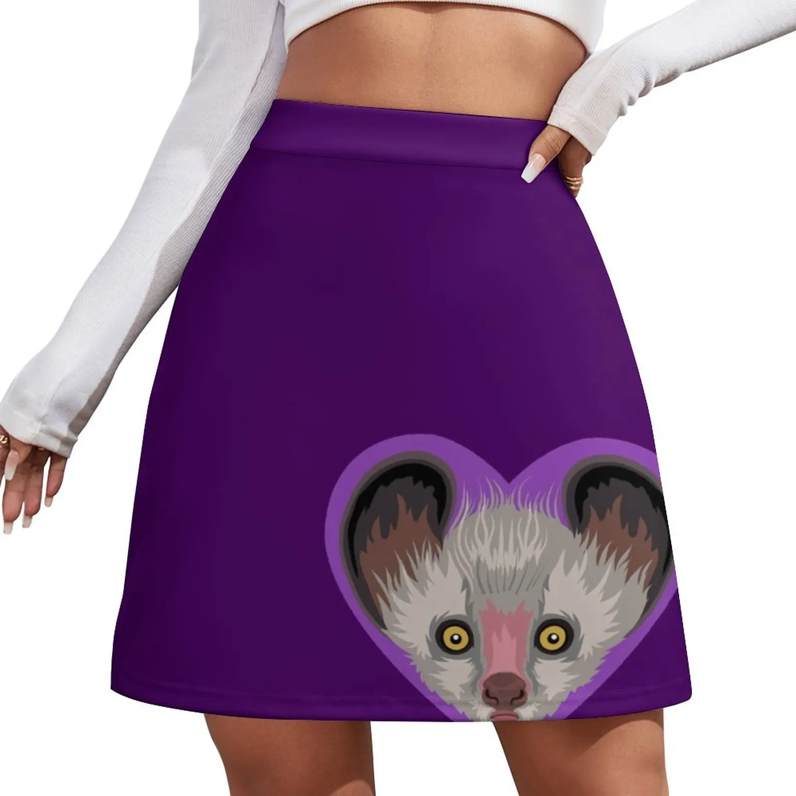 

LOVE: Lemurs (Aye-Aye) Mini Skirt Women's skirt luxury clothes women Korean clothing