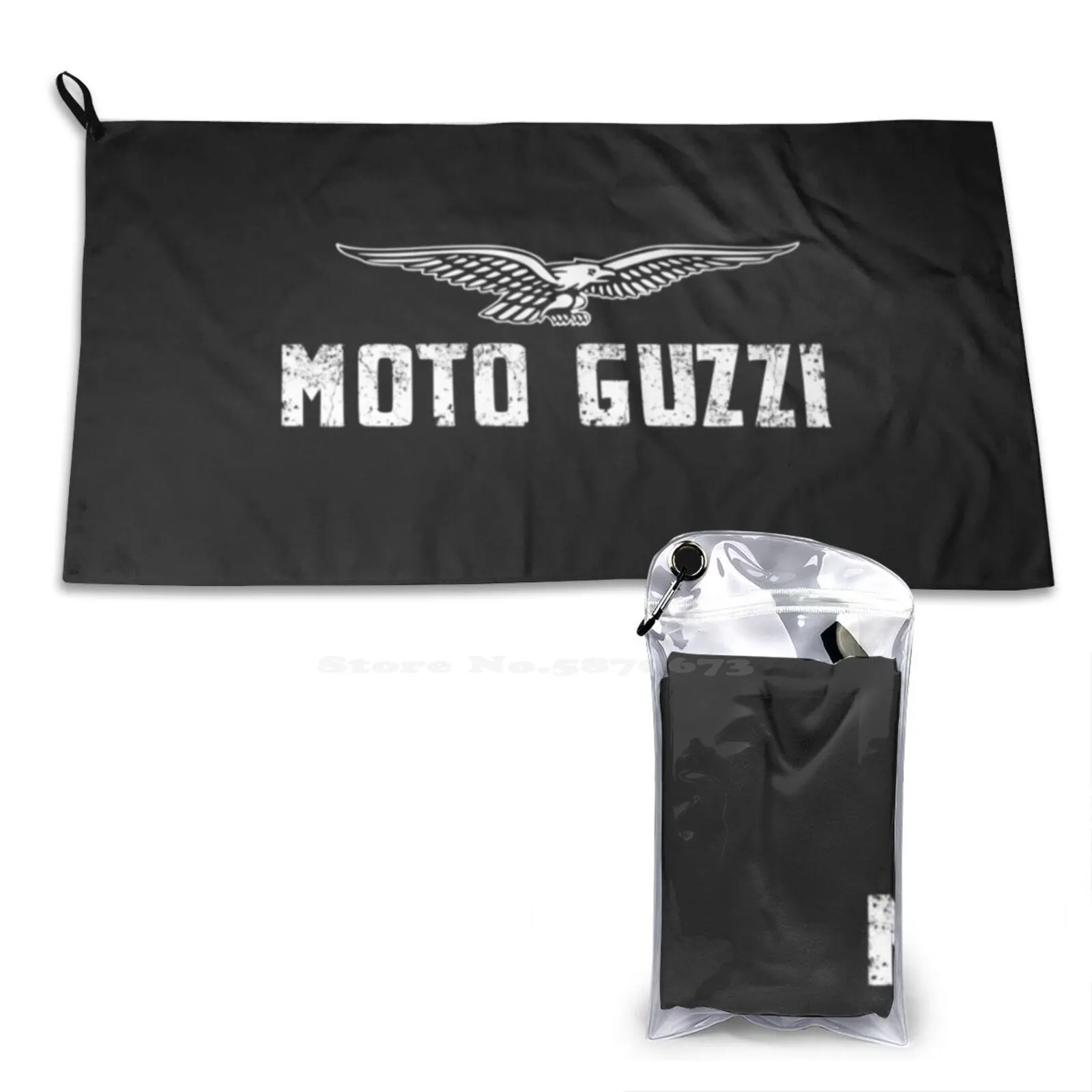 Moto Guzzi-Motorcycle Vintage Classic Retro Logo Pattern Soft Face Towel Home Outdoor Eagle Guzzilife Trendy Guzzisti