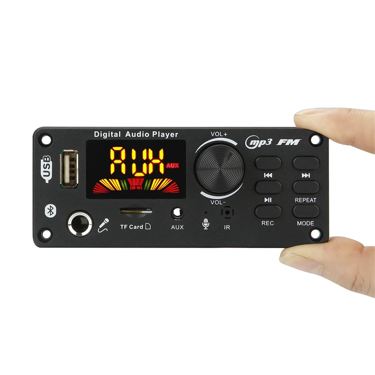 6 واط مكبر للصوت بلوتوث 5.0 MP3/WAV/FLAC فك مجلس تيار مستمر 12 فولت مرحبا فاي نظام صوت السيارة مع USB/TF/FM وتسجيل المكالمات