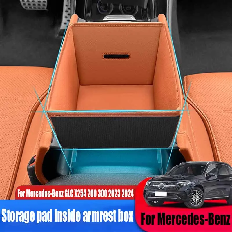 

Storage pad inside armrest box automotive interior decoration supplies For Mercedes-Benz GLC X254 200 300 2023 2024