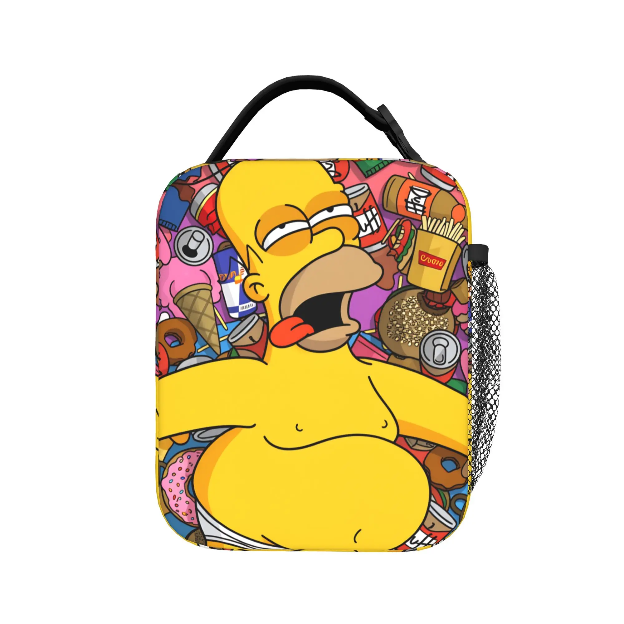 

Термосумка для обеда S-Simpsons Homer Candy Feast, ретро-ланчбокс, сумка-холодильник для пикника на открытом воздухе, сумка-тоут для мужчин, сумка-холодильник с принтом Оксфорд