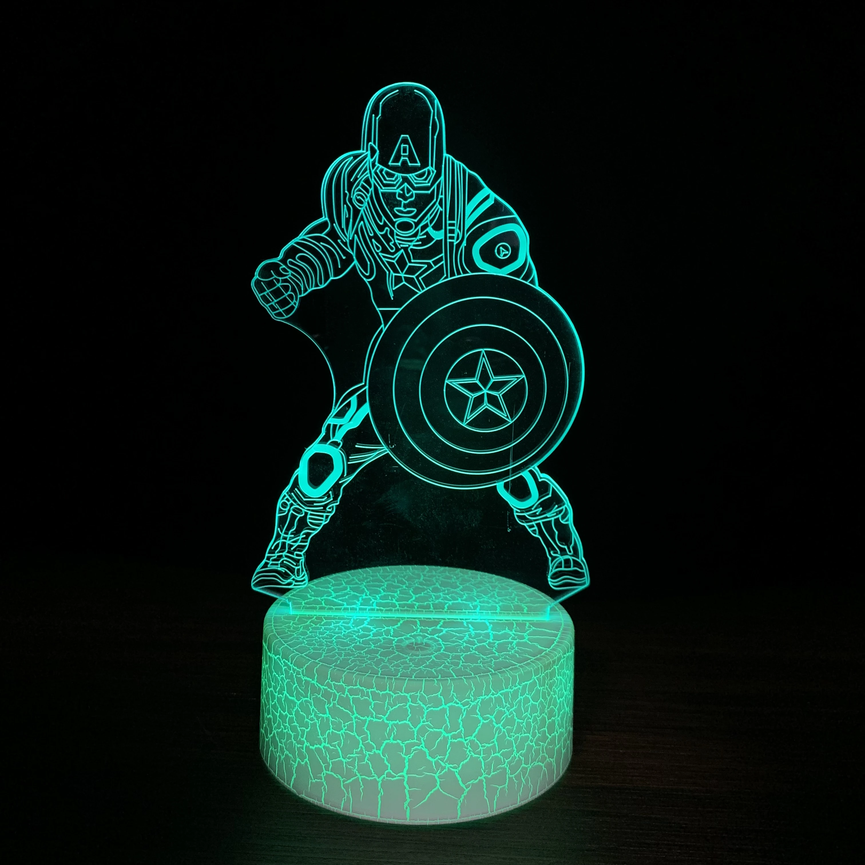 Veilleuse LED 3D de l'armée américaine, lampe de table pour Noël, décoration de la maison, cadeau mignon pour les enfants