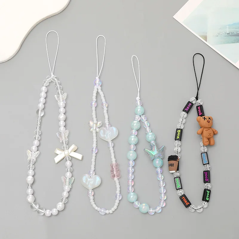 

Ремешок для телефона с изображением короны из бисера