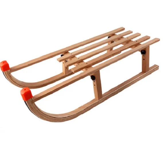 

Folding wooden sleigh Log ski car Ice snow climbing plow snowboard Portable sled