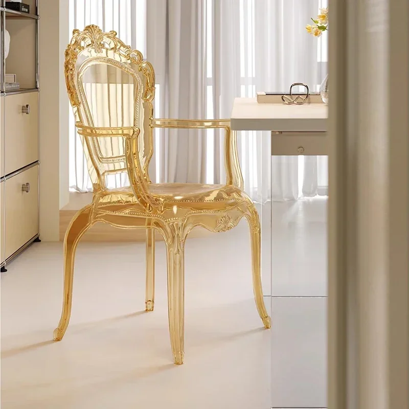 Transparent Party Dining Chairs Luxury Nordic Office Restaurant Gaming Dining Chair Designer Events Stoel Lounge Suite Furniture