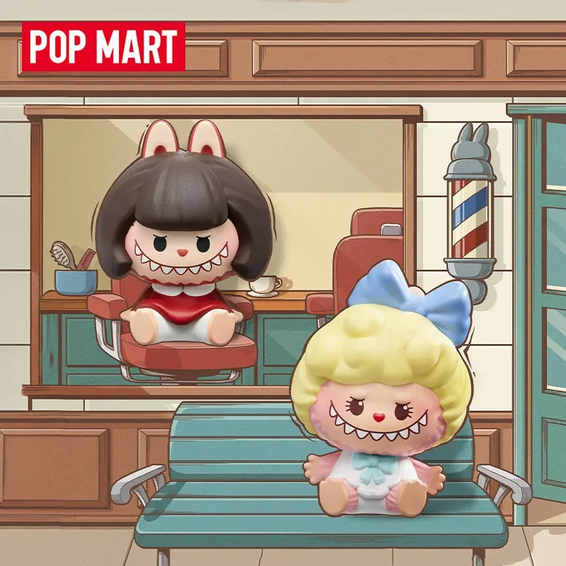 POPMART POP BEAN LABUBU THE MONSTERS HAIR SALON Series Blind Box Guess Bag Mystery Box Toys Doll Cute Anime Figure Desktop view 4