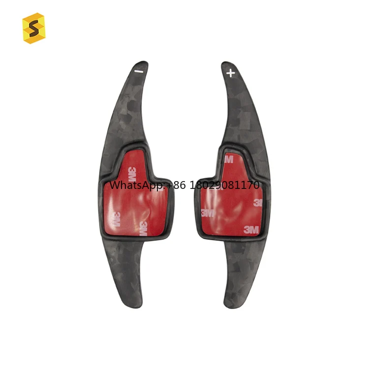 For Ford Focus 2015+ Kuga cape Steering Wheel Extension Matte Forged Paddle Shifter Carbon Fiber