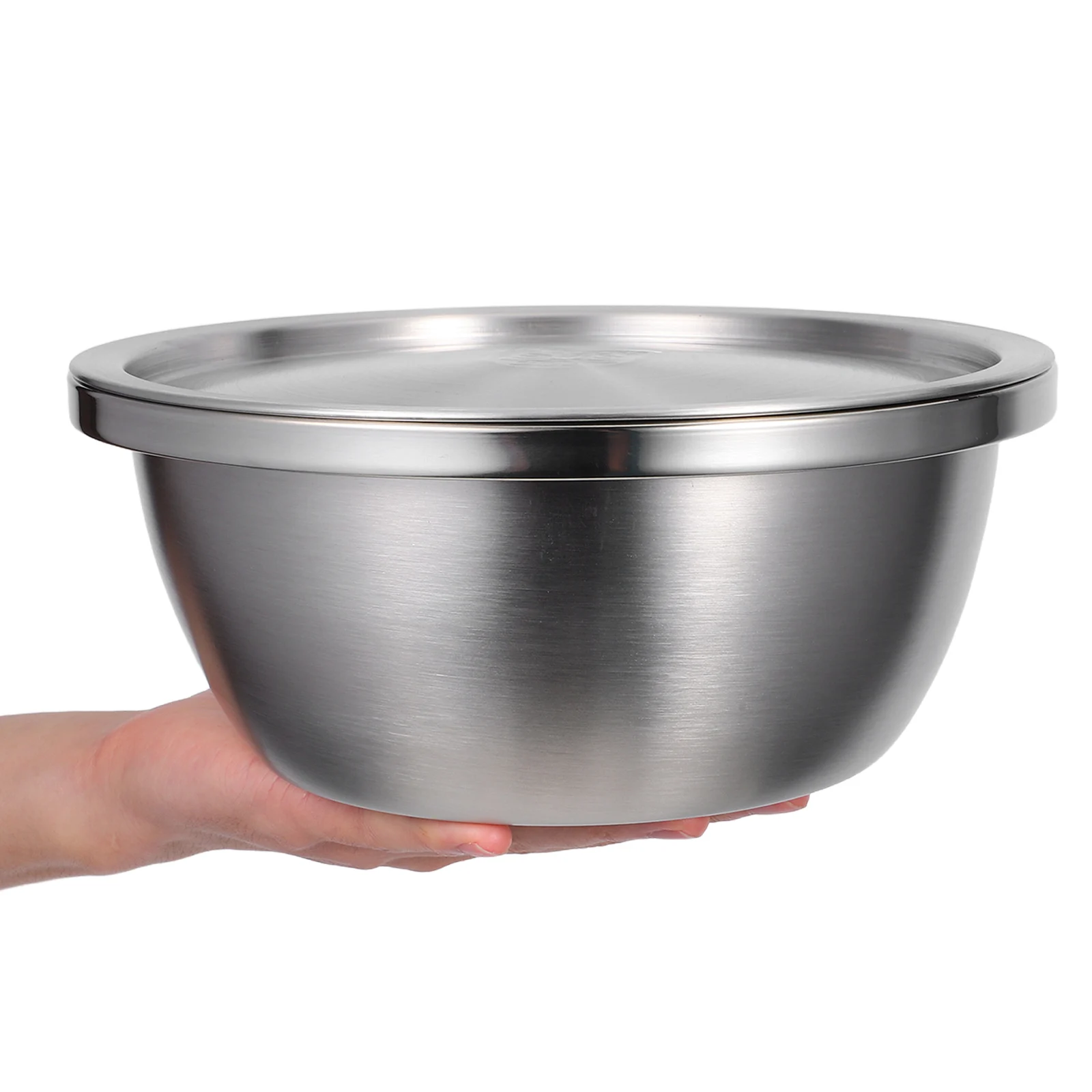 

1 set Stainless Steel Mixing Bowl 24cm Kitchen Food Container Salad Egg Prep Baking Cookware Portable Storage