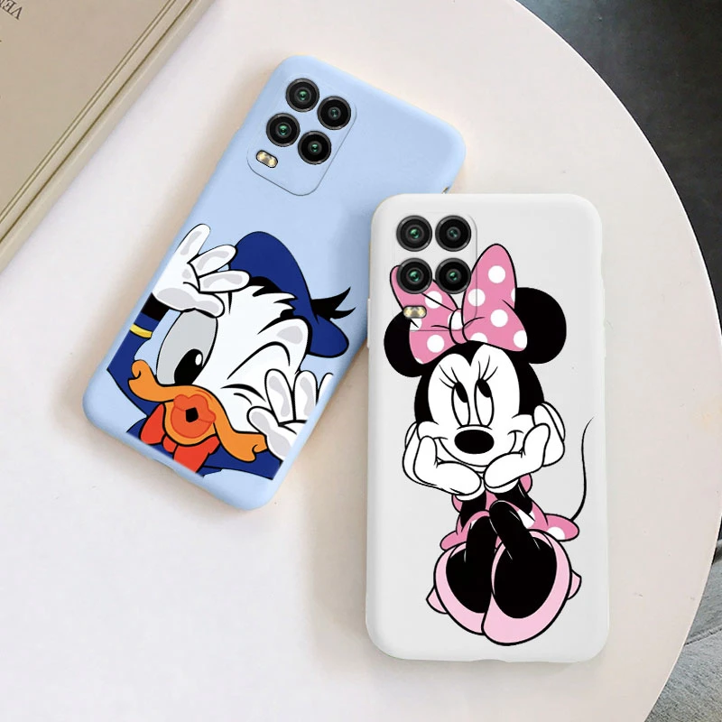 For Xiaomi Mi 10 Lite 5G Phone Case Pink Mickey Mouse Minnie Cover Soft TPU Fundas For Xiaomi Mi 10 Lite Bags Donald Duck Coque