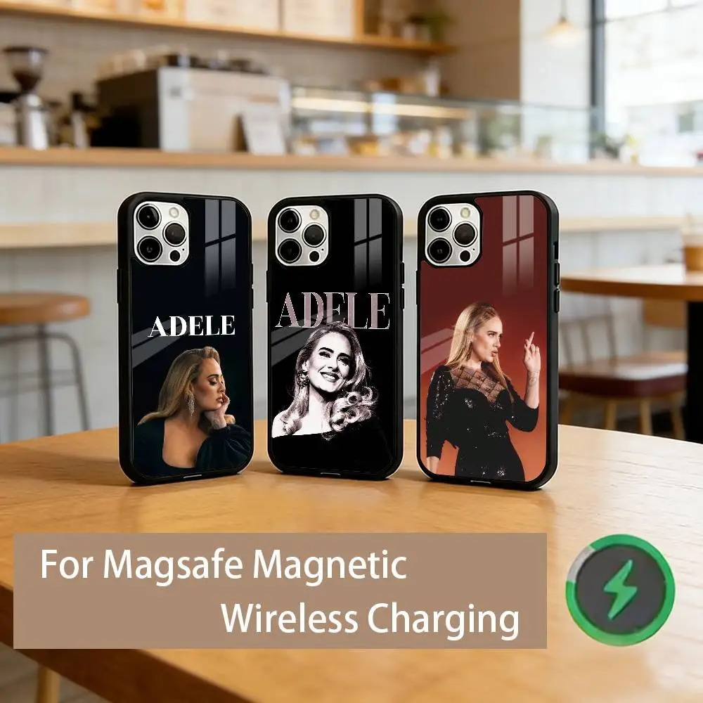 

A-Adele Singer Phone Case For iPhone17,16,15,14,13,12,11 Plus,Pro Magnetic For Magsafe Wireless Charging
