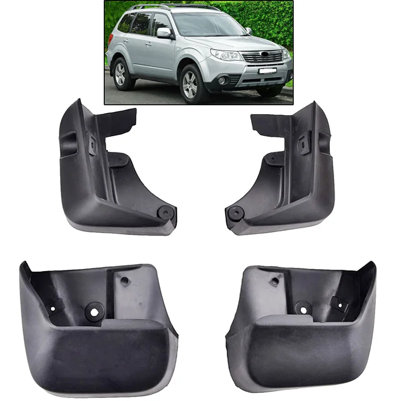 4pcs Car Mud Flaps Front Rear Fender Flares Splash Guards Mudguards  For Subaru Forester SH 2008 2009 2010 2011 2012 2013