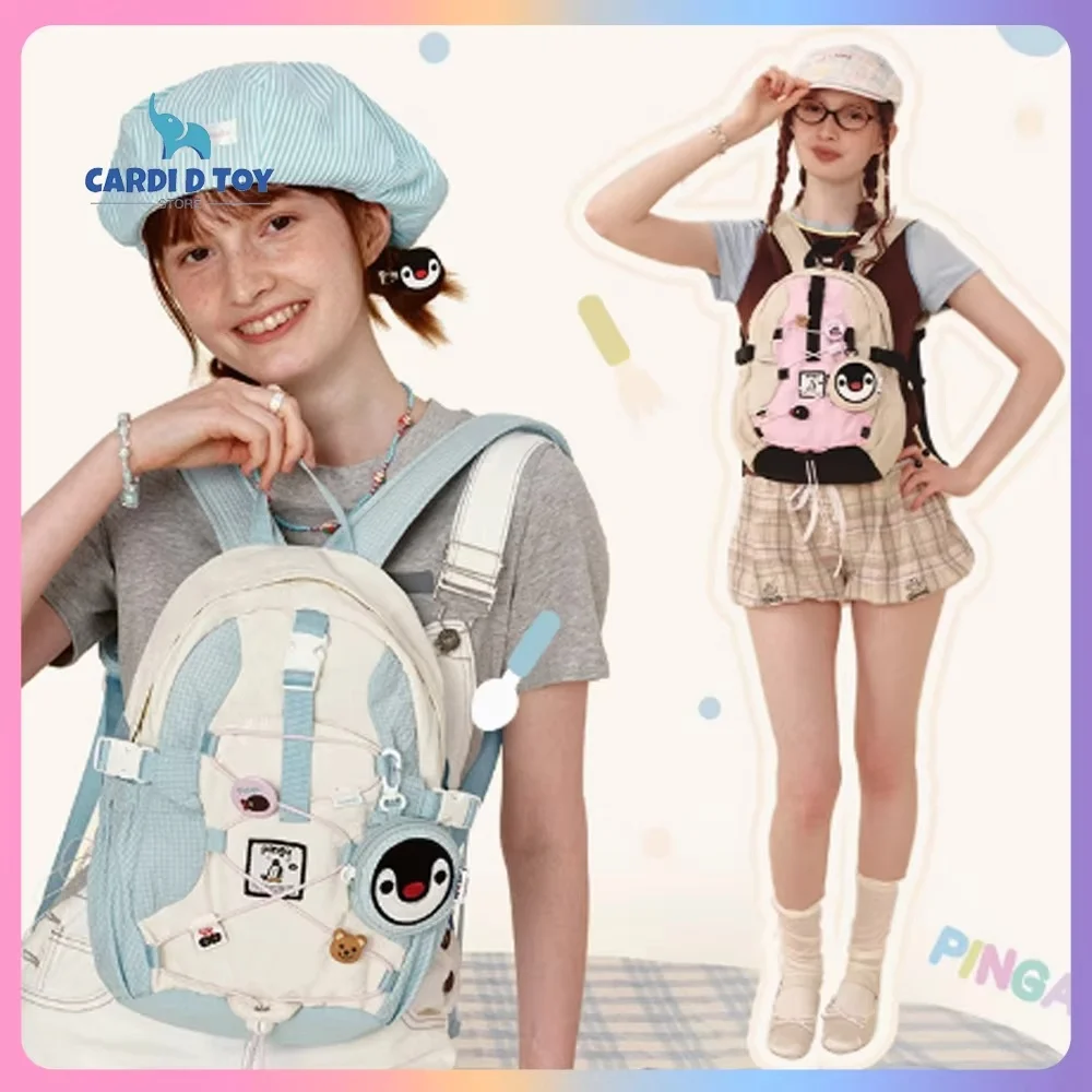 

New Vanwalk Pingu Backpack Original Waterproof Lightweight Large Capacity Schoolbag Penguin Travel Backpack Pingu Bag Gift Toy