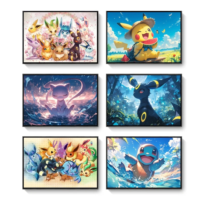 

Selected Pokemon Pikachu Canvas Painting with A Unique Design Made of High Quality Materials An Excellent Choice for Home Decor