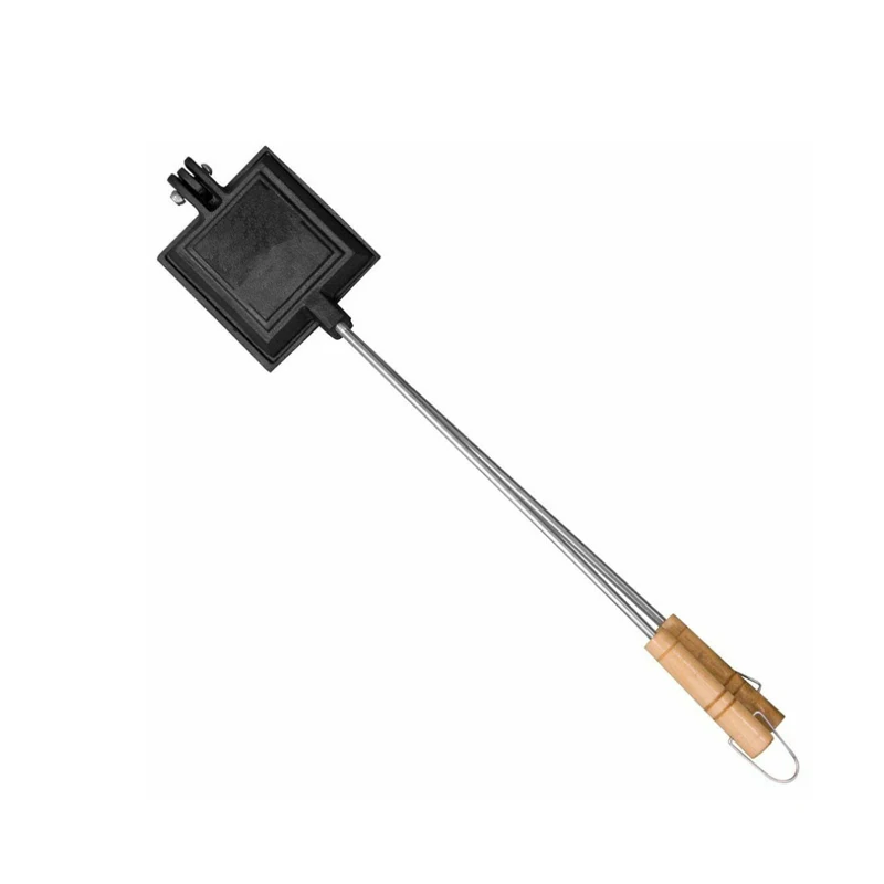 

10.5x10.5cm Detachable Cast Iron Jaffle Bread Maker Sandwich Pan Charcoal Grill Outdoor DIY Bread Baking Mould