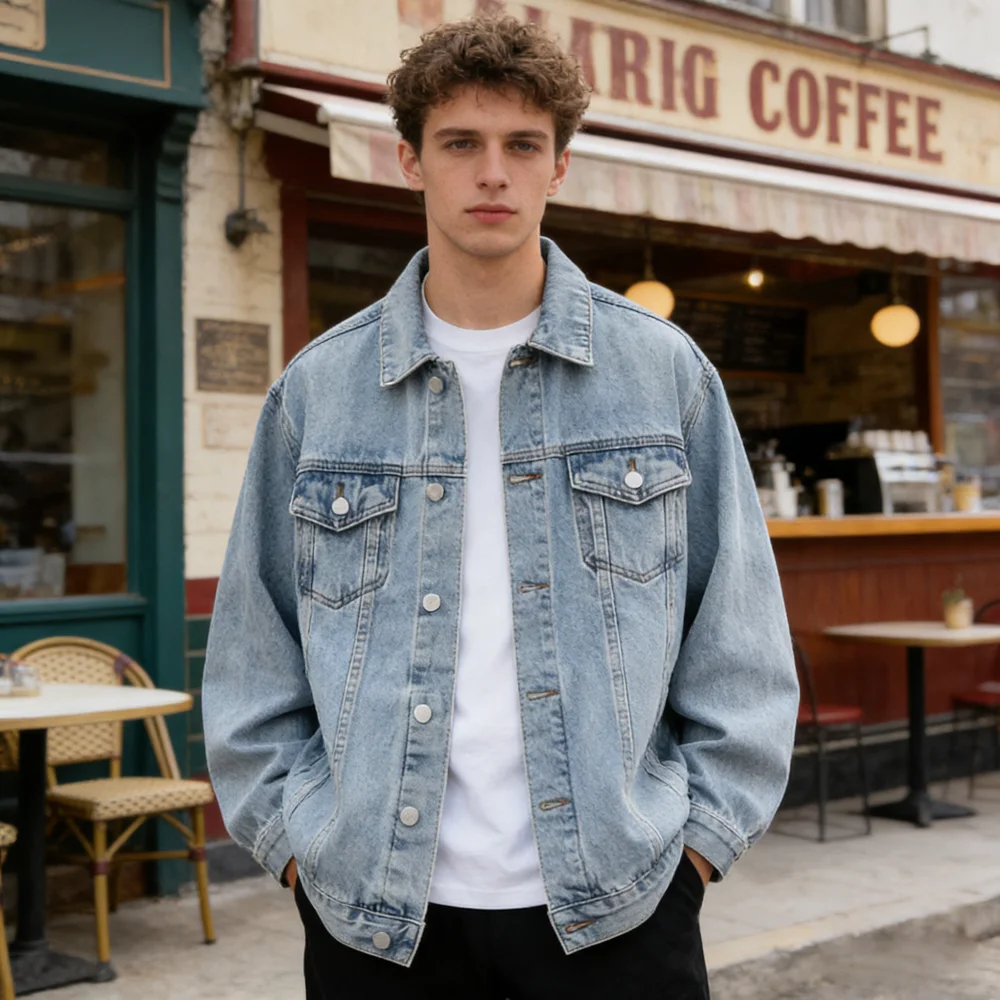 Spring Autumn Men's Denim Jackets Fashion Man Cotton Washed Streetwear Jeans Coats Outdoor Men Windbreaker Biker Denim Jackets