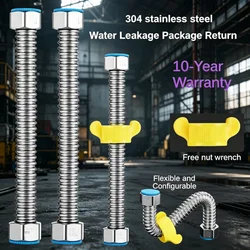 304 Stainless Steel water Pipe Toilet Water Weaved 1/2