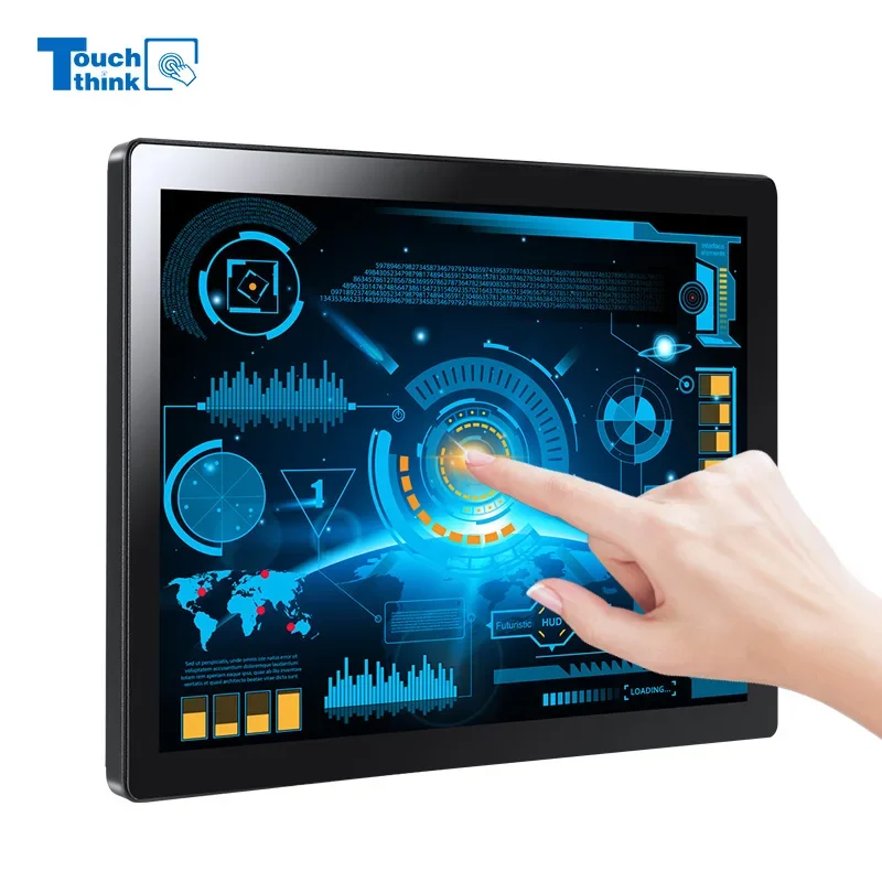 2026 15.6 Inch Industrial Open Frame Touch Screen Panel PC RK3568/RK3588 Linux IP65 Wall Mount Embedded Computer Aluminum Alloy