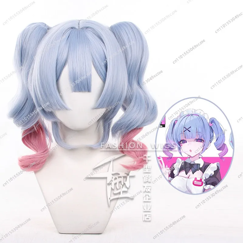 

Hatsune, rabbit hole cos wig, simulated scalp top, tiger mouth clip double ponytail