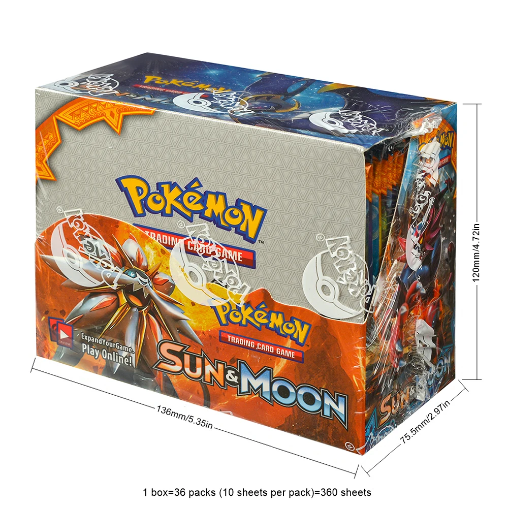 10 Pack Pokemon Cards 151 Team up Sun & Moon Thunder English Trading Card Game Evolutions Booster Collectible Kids Toys Gifts