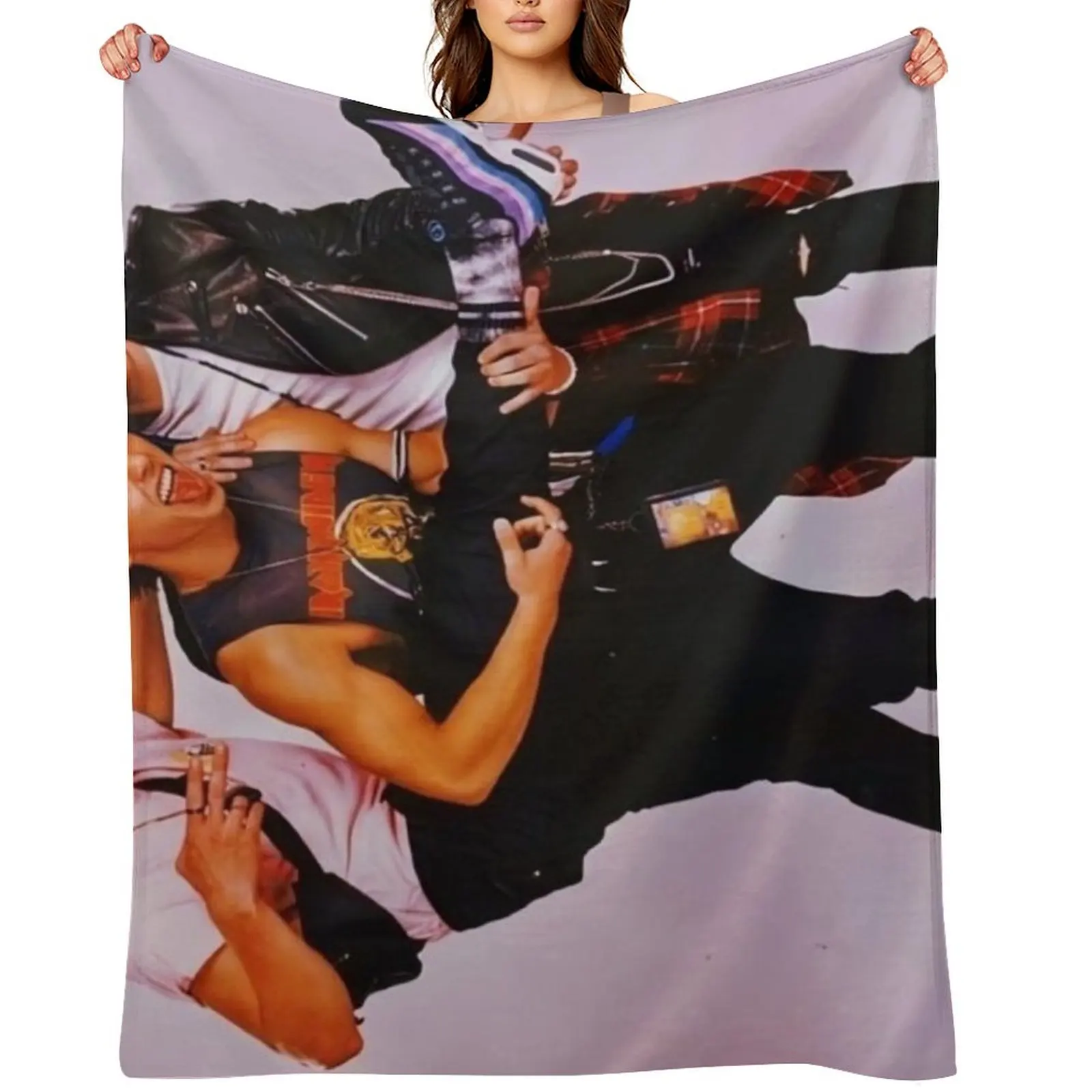 

Sunset Curve Band Poster Throw Blanket Vintage Luxury Thicken Retros Sleeping Bag Blankets