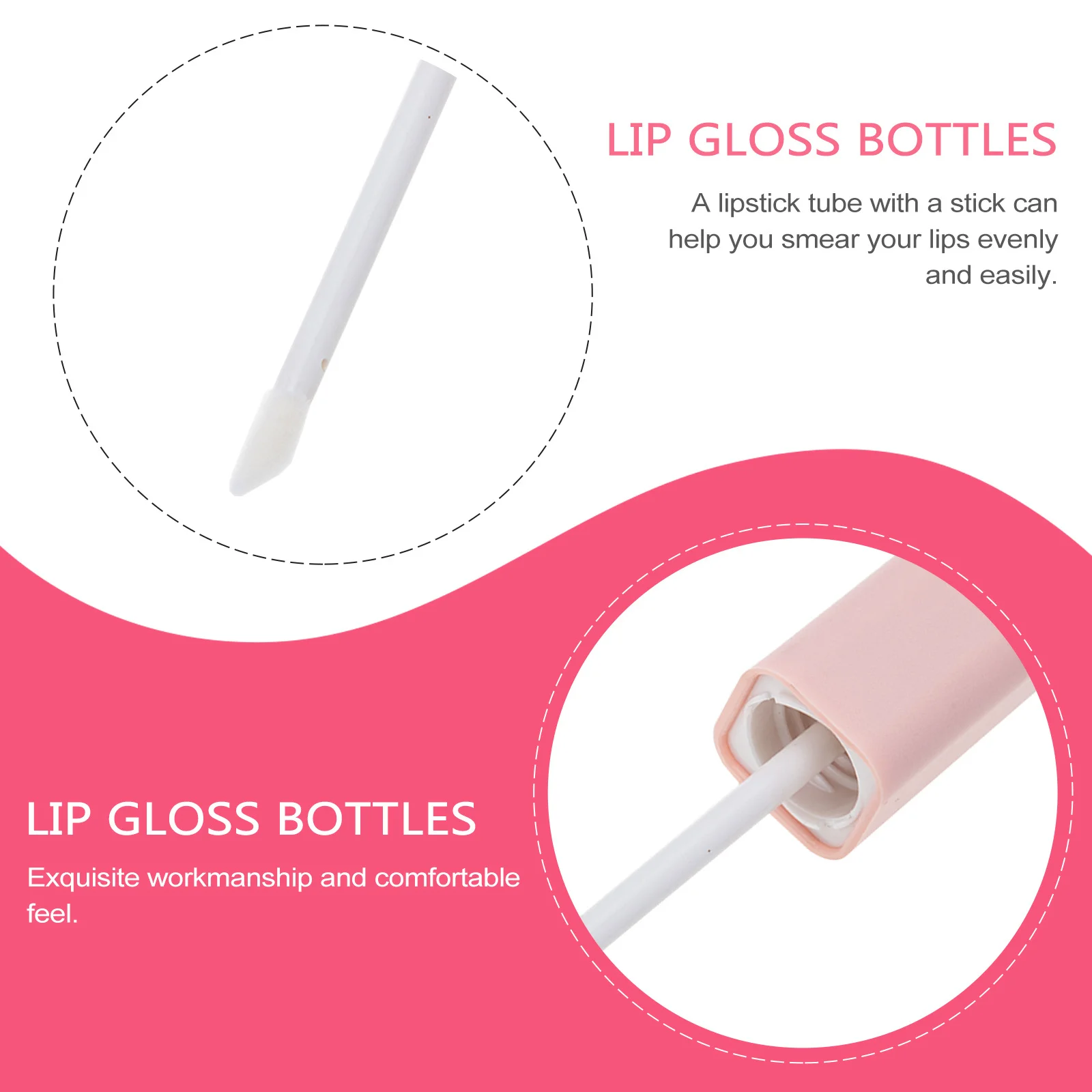 

6Pcs Refillable Lip Gloss Empty Tubes Mascara Eyeliner Container Eyelash Cream Bottle Transparent Eyelash Mascara Container