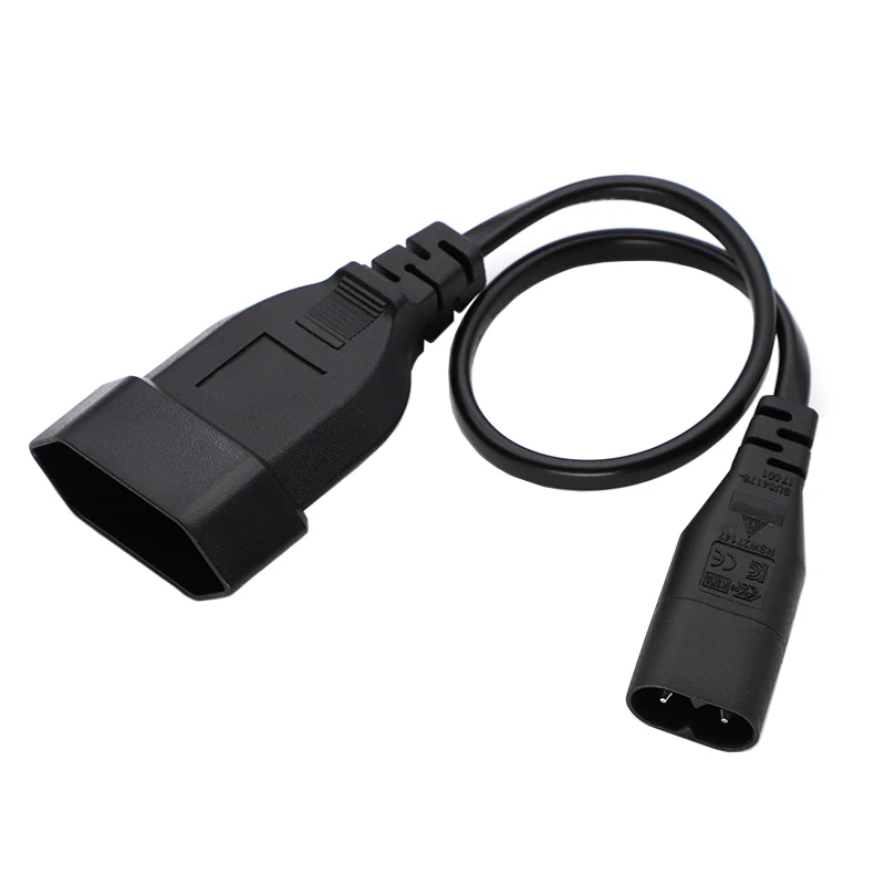 35cm IEC320 C8 Male to Europe Schoko CEE7/16 Outlet Female Socket Power Extension Cable Cord Adapter For PDU UPS