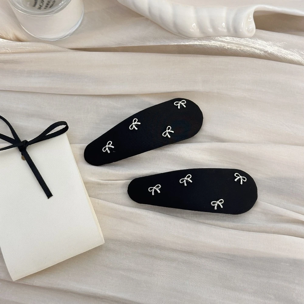 

Корейский стиль, заколки для волос с черным бантом для женщин и девочек, модные заколки для волос, женские аксессуары для волос