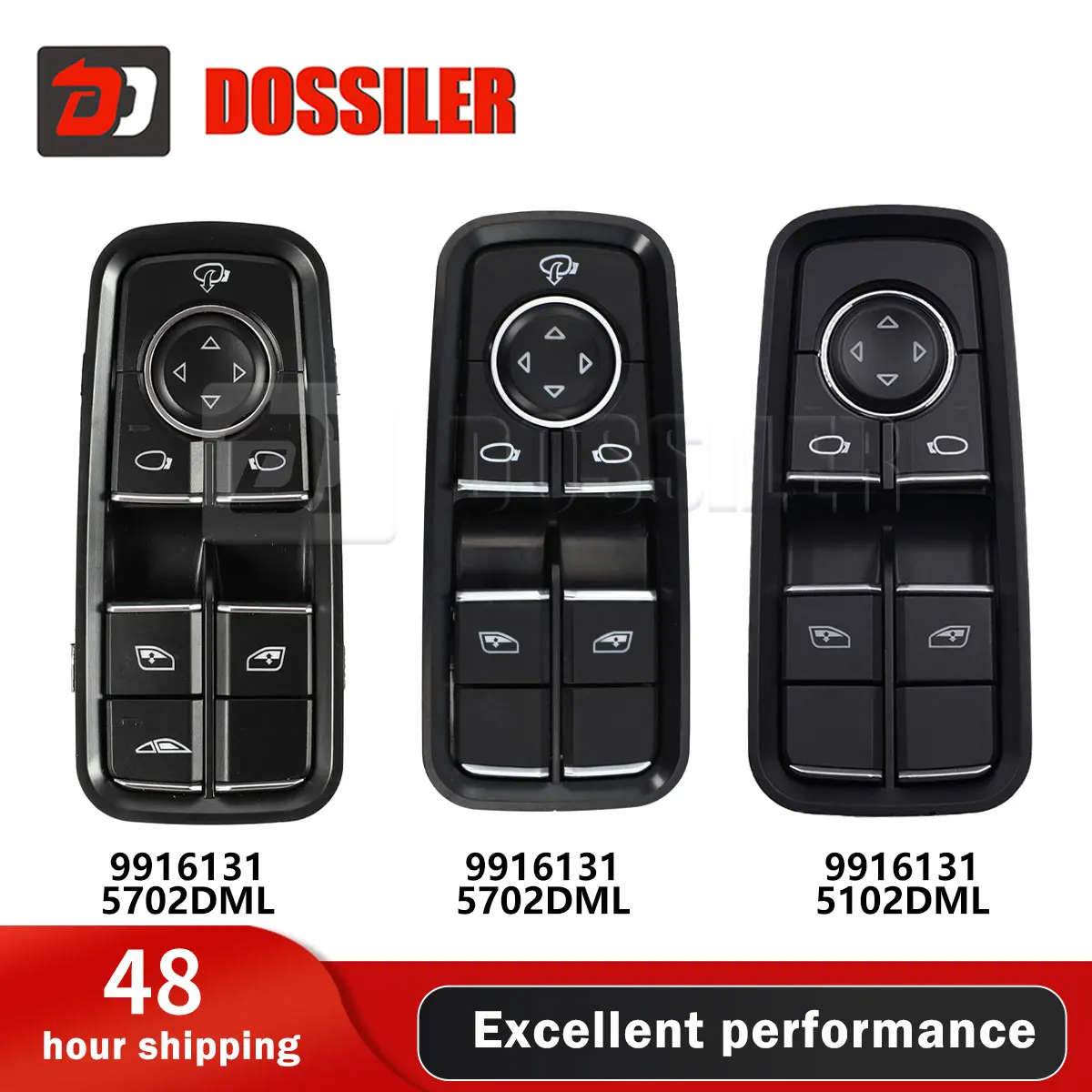 99161315102dml-99161315502dml-99161315702dml-新しいフロント左運転席側パワーウィンドウスイッチポルシェ-911-718-ボクスターケイマン