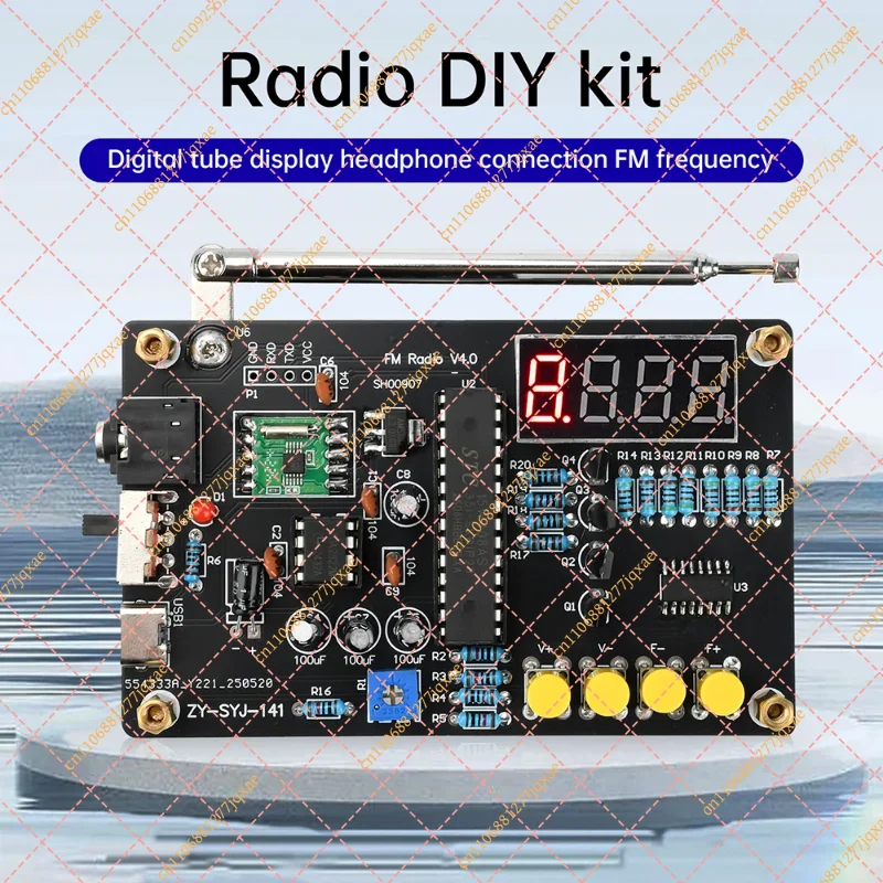 RDA5807M FM Radio DIY Kit 87-108MHz, Type-C 5V Electronic Soldering Practice Project