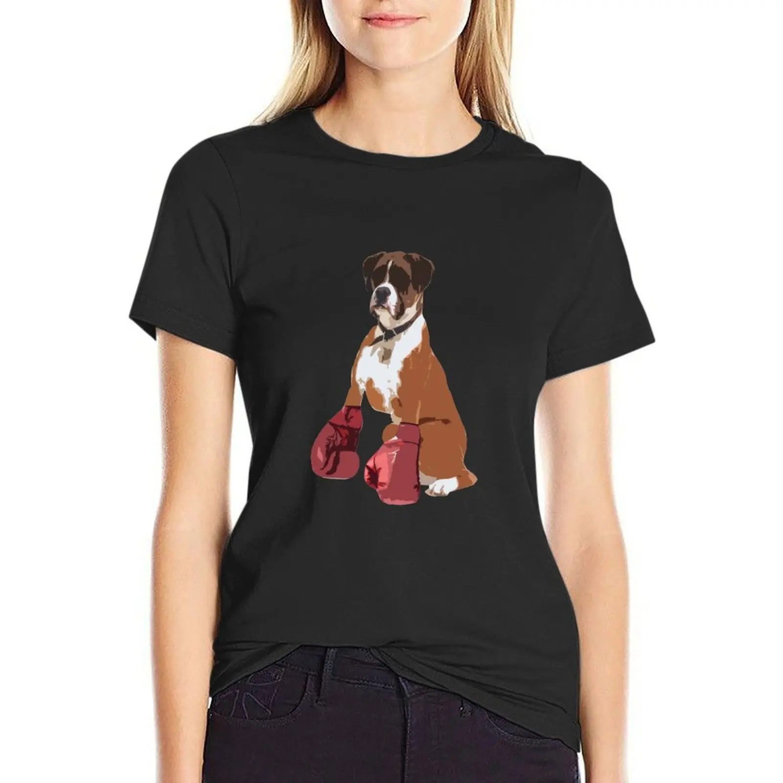 Boxer Dog T-Shirt Female clothing summer clothes tops for Women