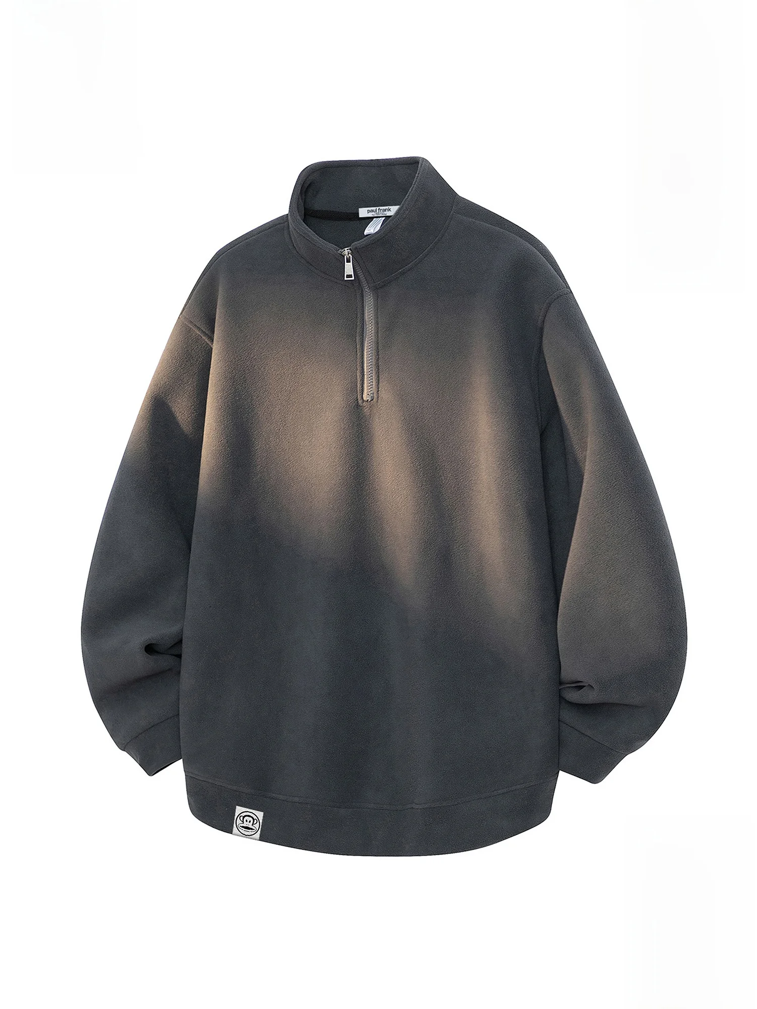 

PaulFrank Heavyweight Fce Lined Hoodie Men's Winter Casual Warm Top Zipper Design Polyester Fiber Long Sve Sweatirt